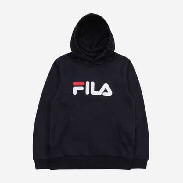 Blusa Moletom Capuz Fila Menina Azul Marinho - Fila Uno L/S En Portugal,VQDG-06893